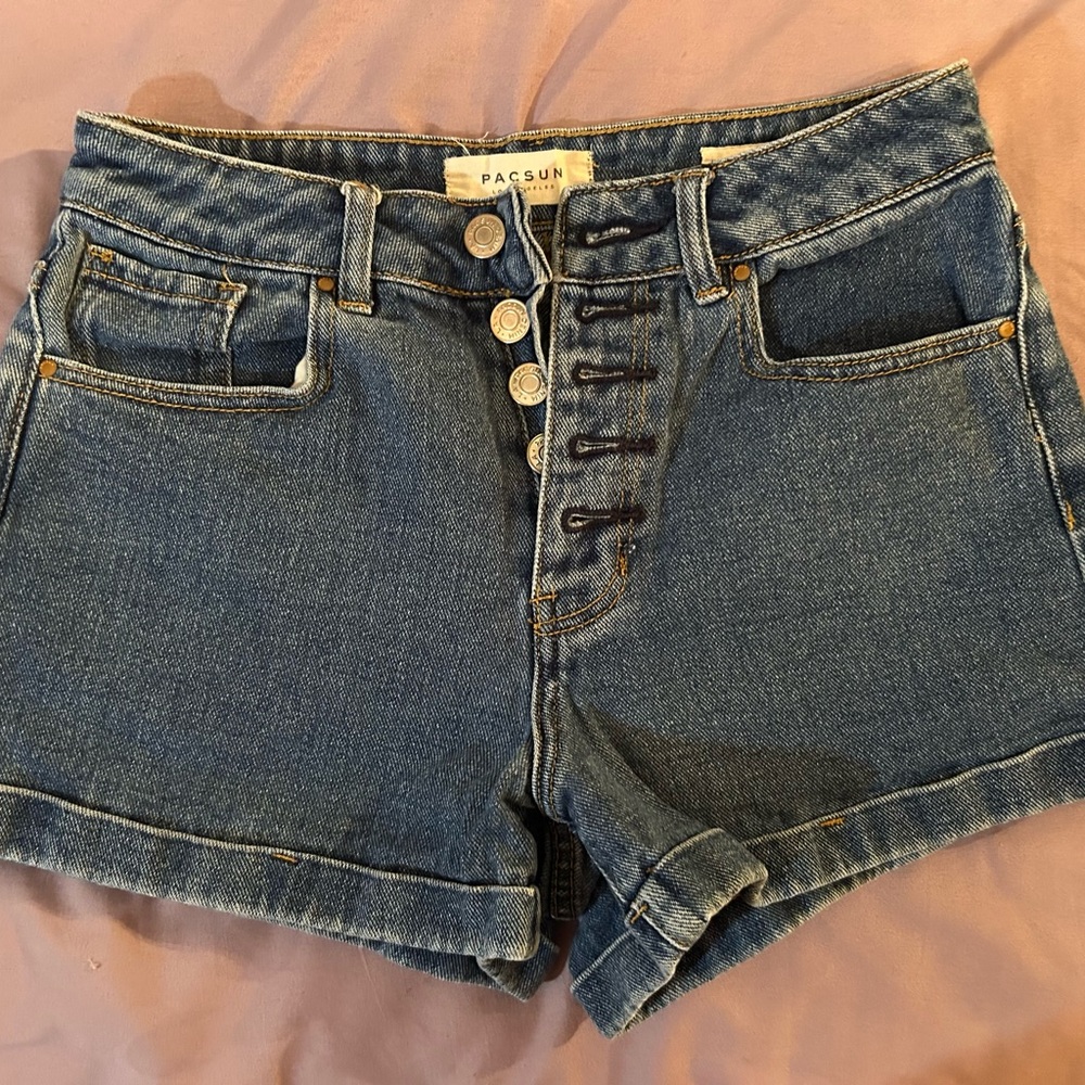 PacSun High-Waisted Blue Jean Shorts